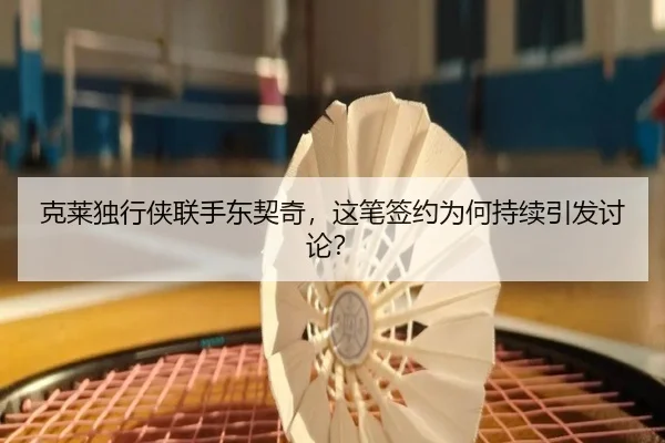克莱独行侠联手东契奇，这笔签约为何持续引发讨论？